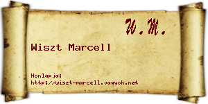 Wiszt Marcell névjegykártya